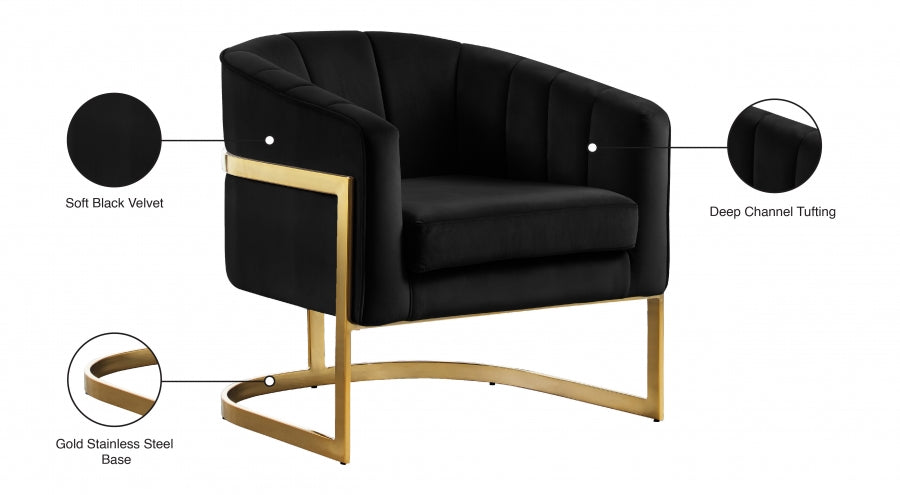 Fauteuil d'appoint rembourré en chenille Vivi