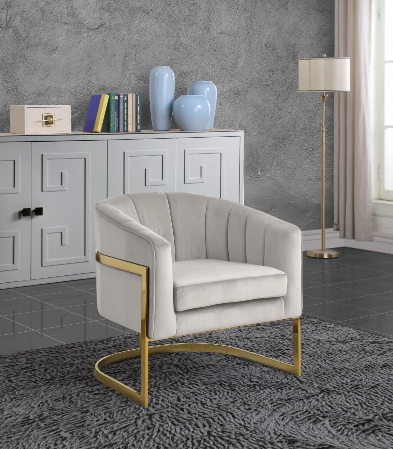Fauteuil d'appoint rembourré en chenille Vivi