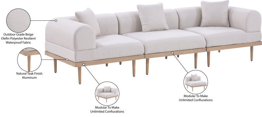 Chaise longue en tissu Orian Teddy