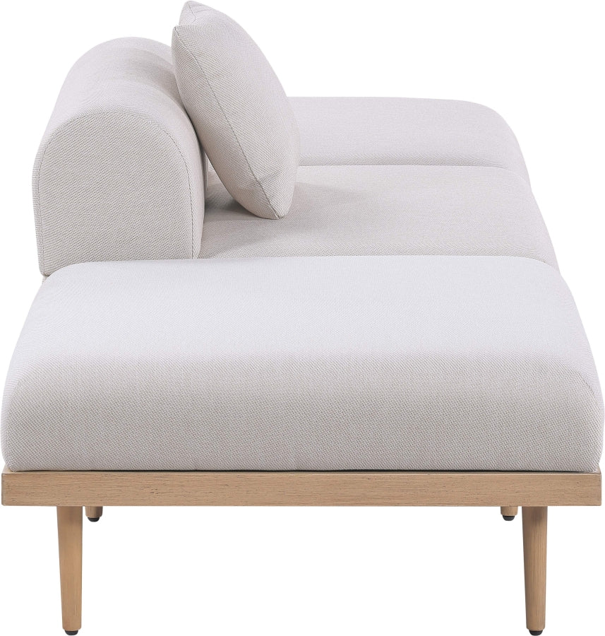 Chaise longue en tissu Orian Teddy