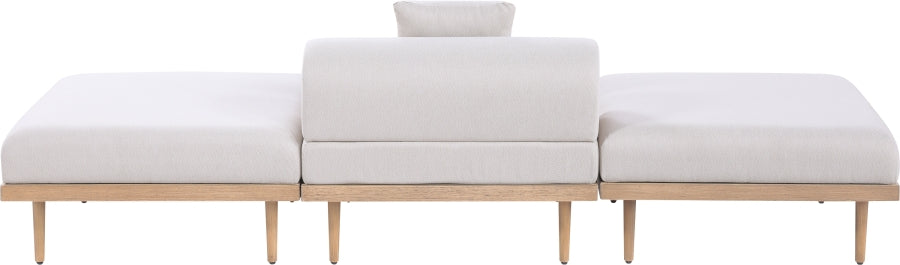 Chaise longue en tissu Orian Teddy