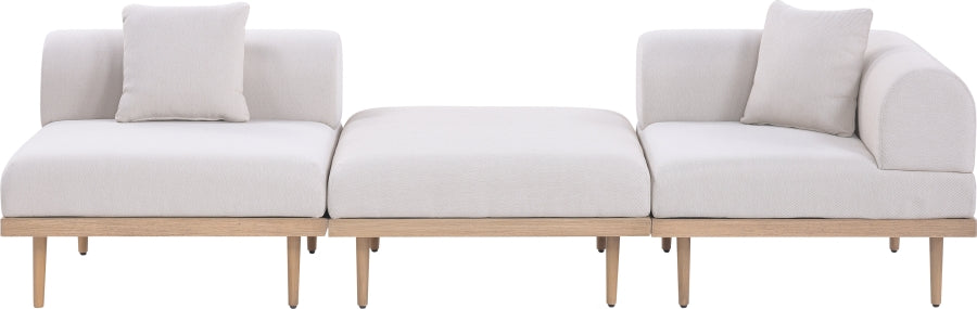 Chaise longue en tissu Orian Teddy