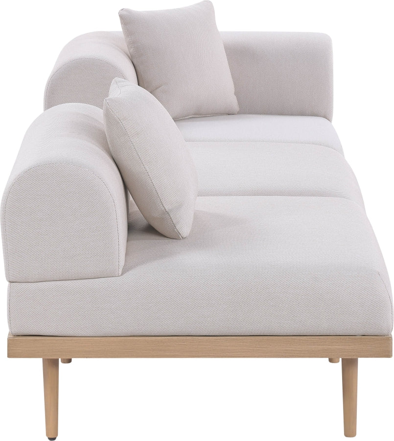 Chaise longue en tissu Orian Teddy