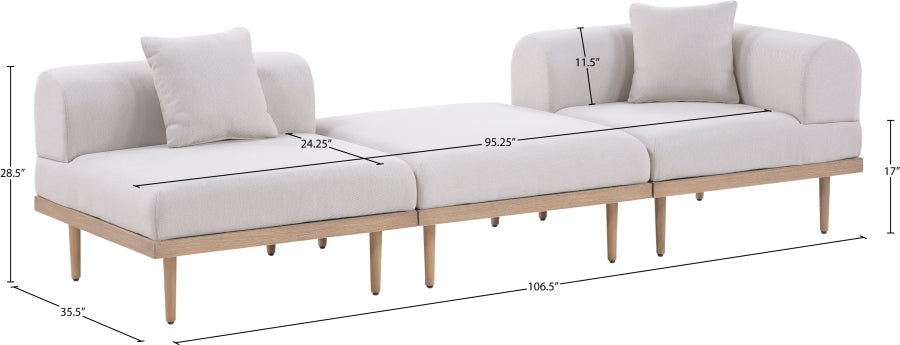 Chaise longue en tissu Orian Teddy