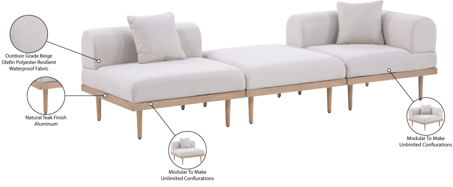 Chaise longue en tissu Orian Teddy