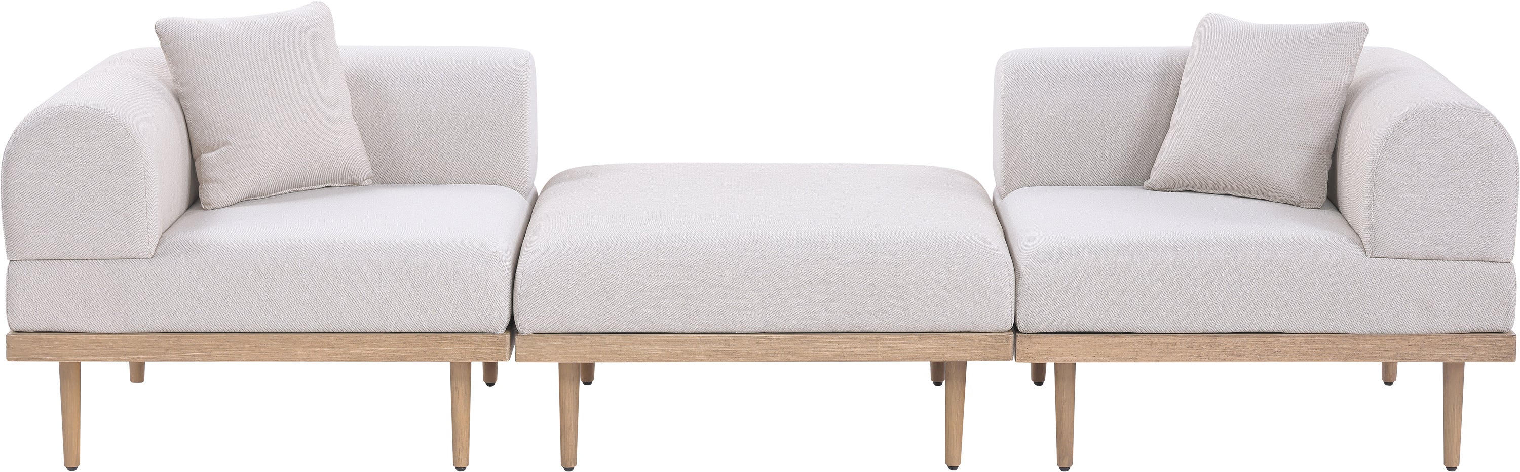 Chaise longue en tissu Orian Teddy