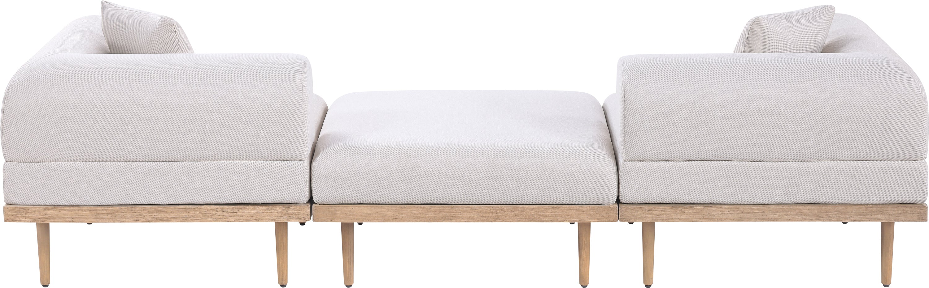 Chaise longue en tissu Orian Teddy