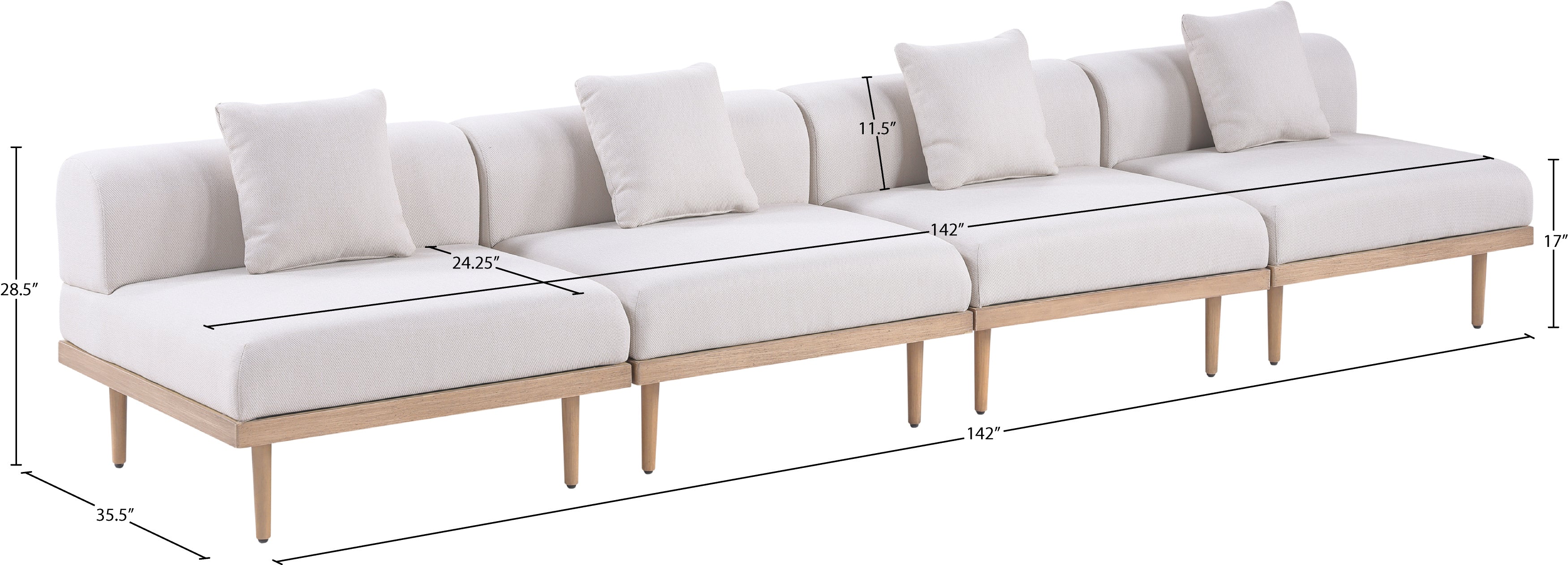 Chaise longue en tissu Orian Teddy