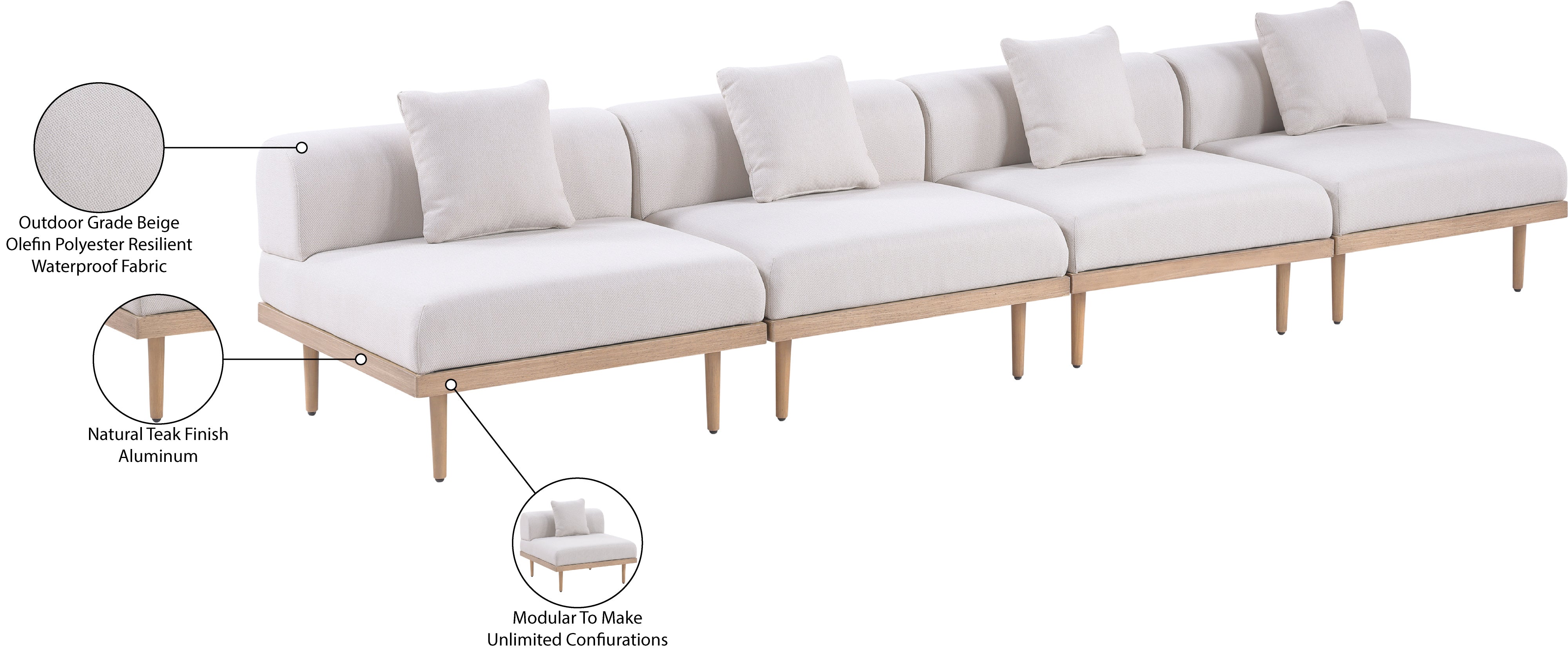 Chaise longue en tissu Orian Teddy