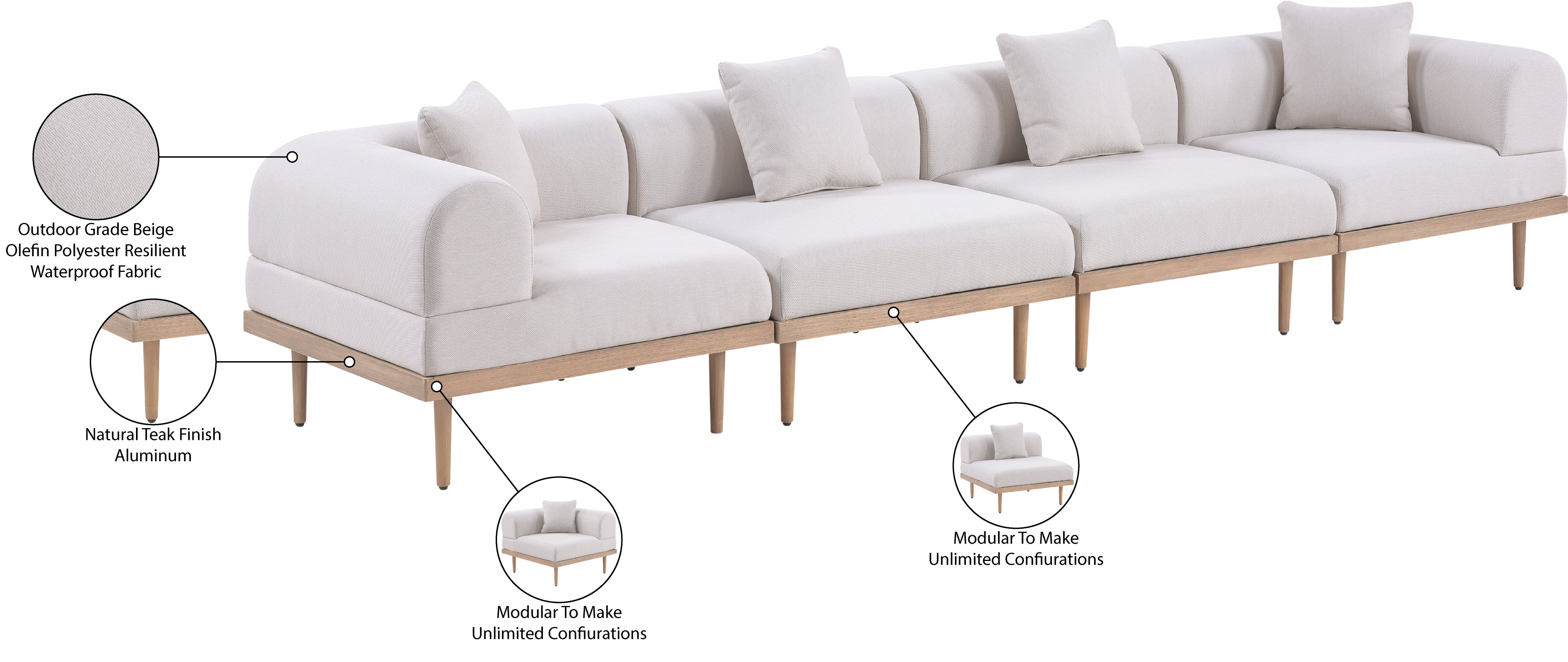 Chaise longue en tissu Orian Teddy
