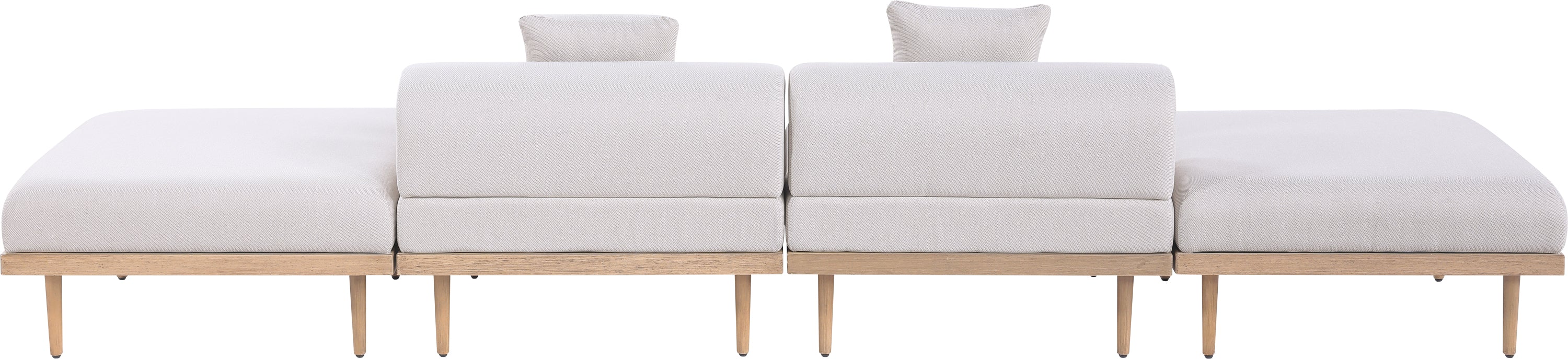 Chaise longue en tissu Orian Teddy