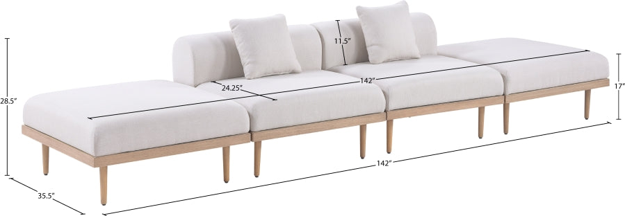 Chaise longue en tissu Orian Teddy