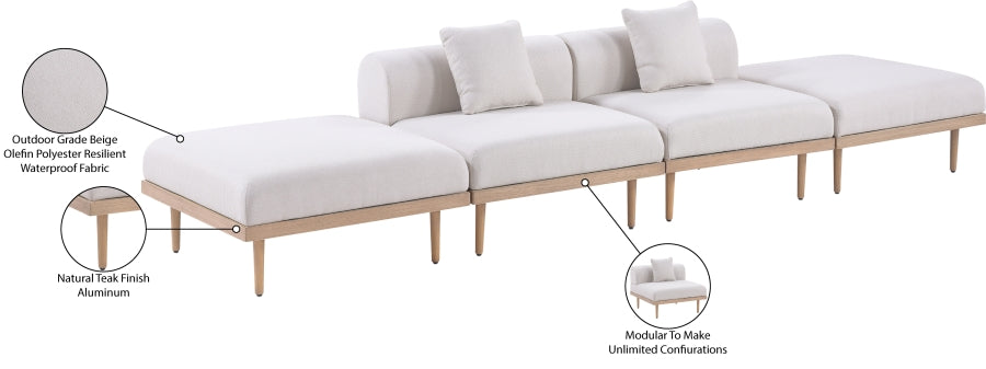 Chaise longue en tissu Orian Teddy