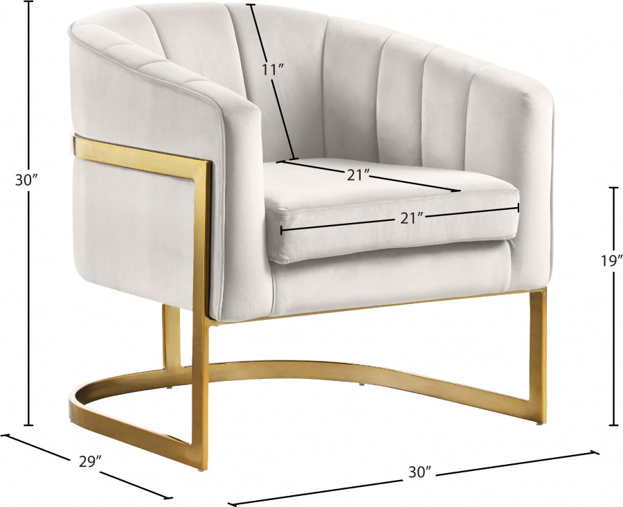 Fauteuil d'appoint rembourré en chenille Vivi