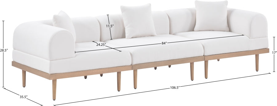 Chaise longue en tissu Orian Teddy