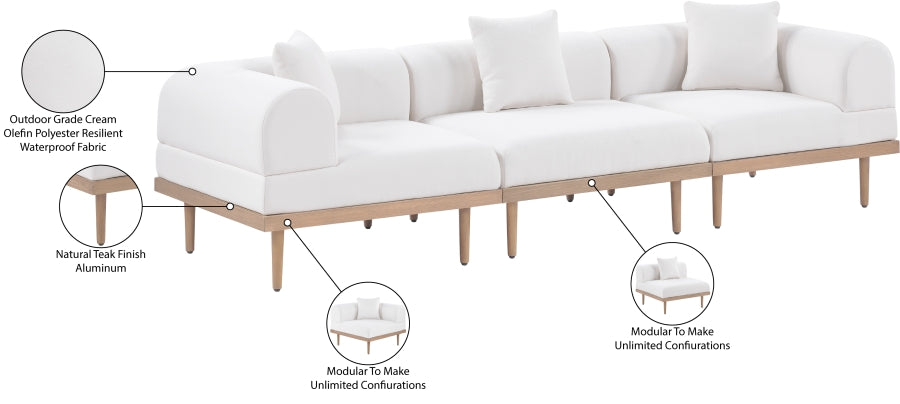Chaise longue en tissu Orian Teddy