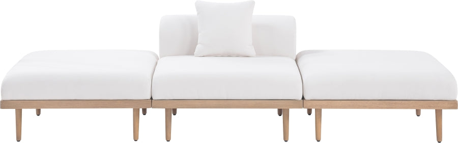 Chaise longue en tissu Orian Teddy