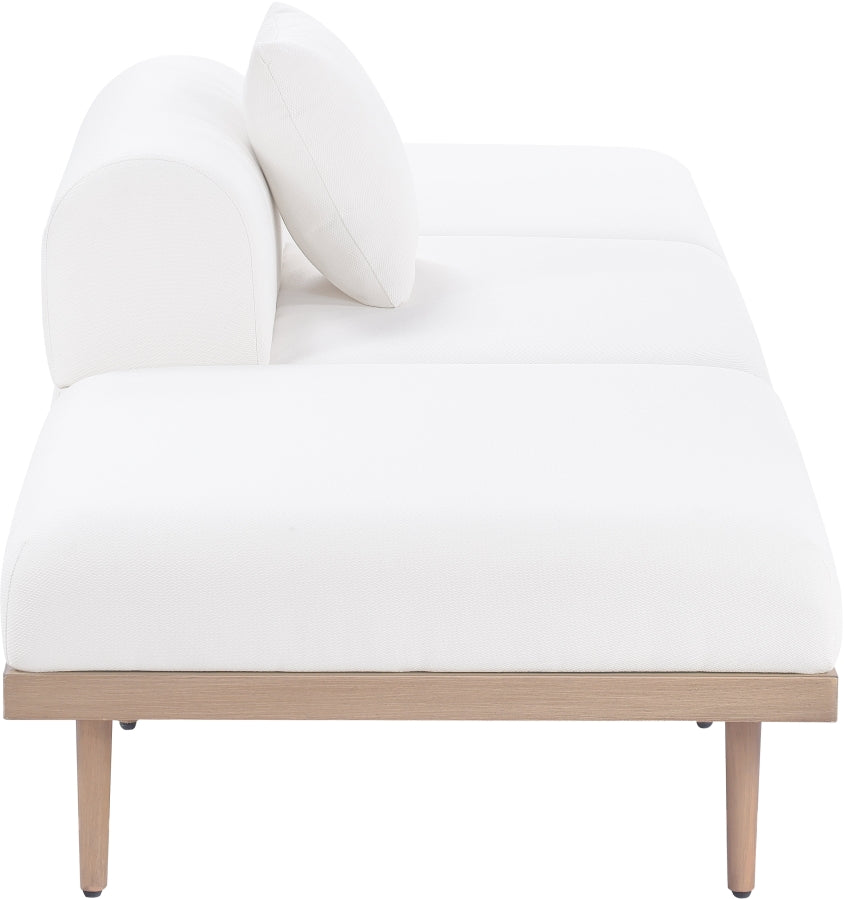Chaise longue en tissu Orian Teddy