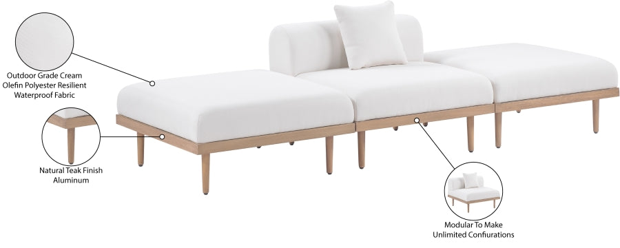 Chaise longue en tissu Orian Teddy