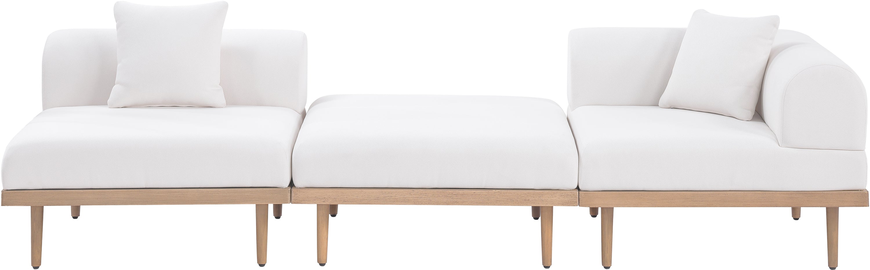 Chaise longue en tissu Orian Teddy