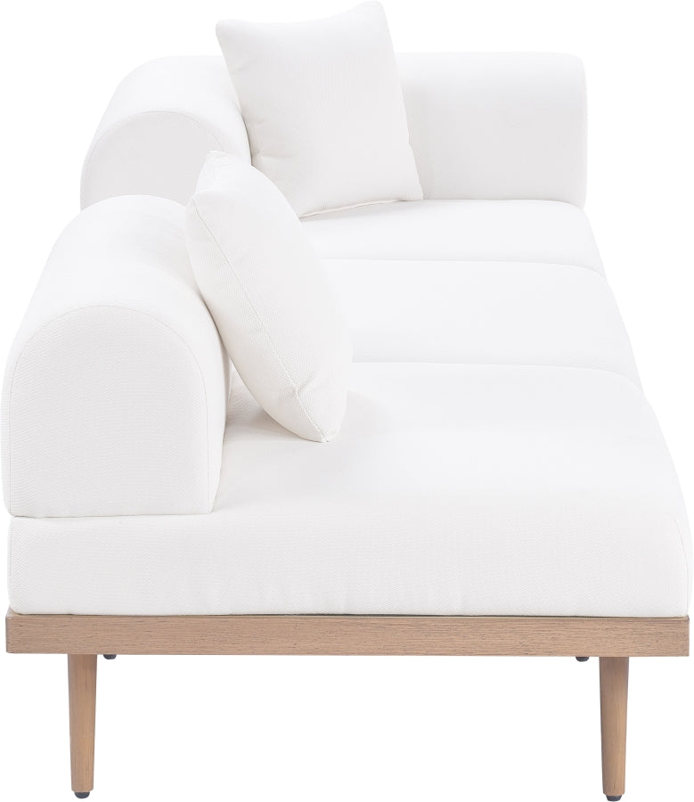 Chaise longue en tissu Orian Teddy