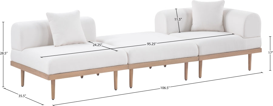 Chaise longue en tissu Orian Teddy