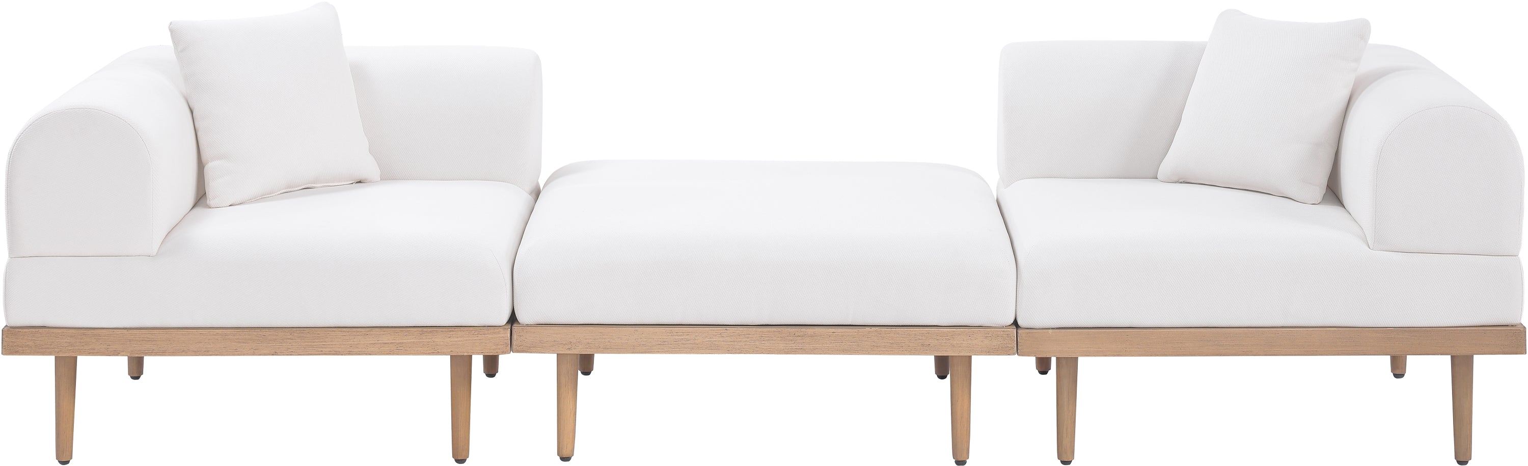 Chaise longue en tissu Orian Teddy