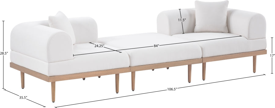 Chaise longue en tissu Orian Teddy