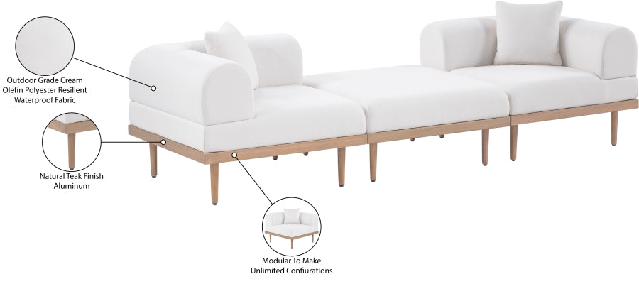 Chaise longue en tissu Orian Teddy