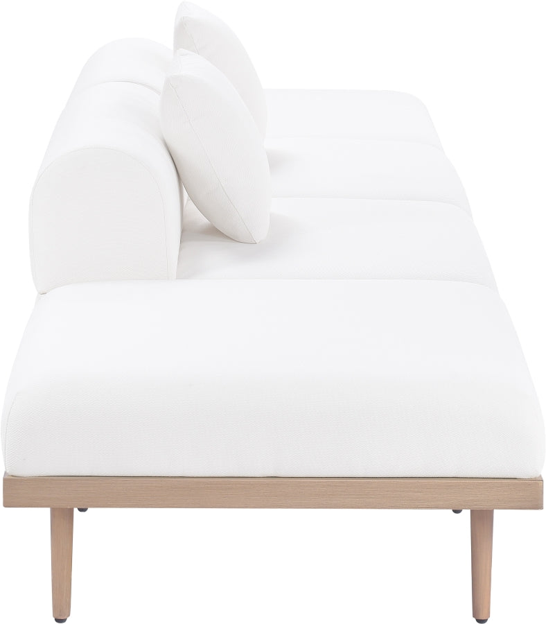 Chaise longue en tissu Orian Teddy