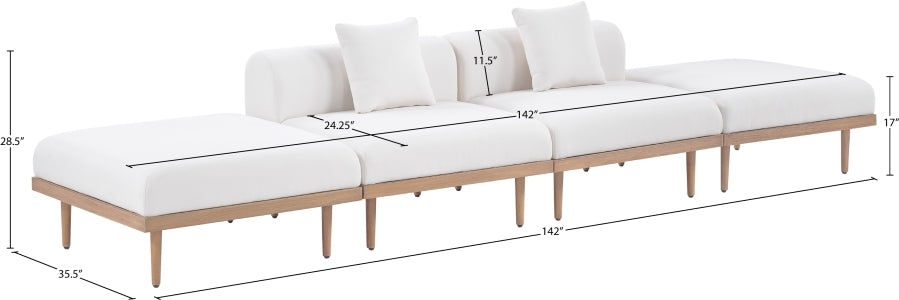 Chaise longue en tissu Orian Teddy
