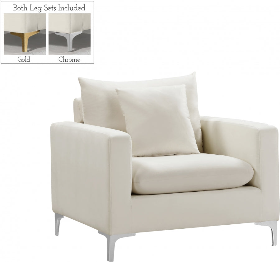 Fauteuil d'appoint rembourré en chenille Vivi