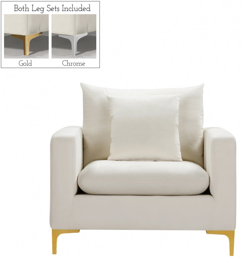 Fauteuil d'appoint rembourré en chenille Vivi