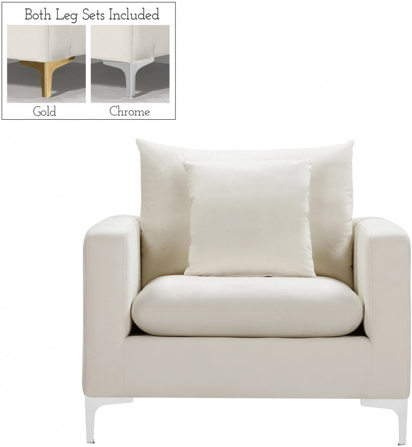 Fauteuil d'appoint rembourré en chenille Vivi