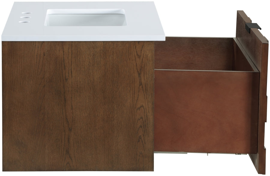 Meuble-lavabo mural pour salle de bain avec lavabo inclus