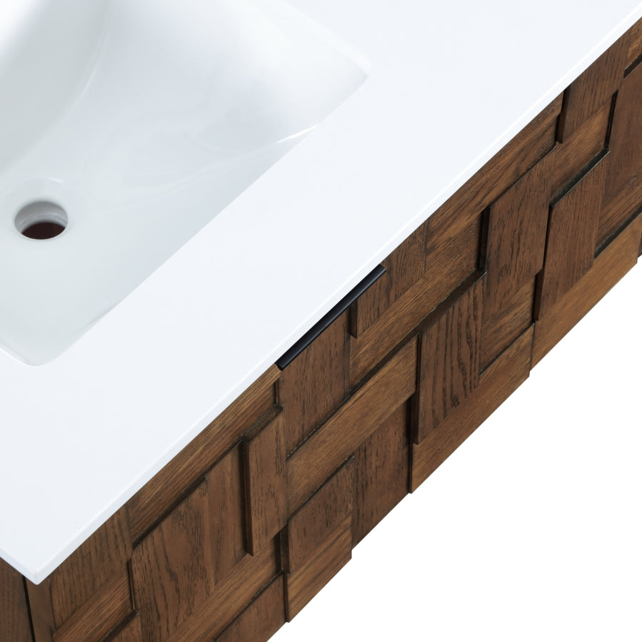 Meuble-lavabo mural pour salle de bain avec lavabo inclus