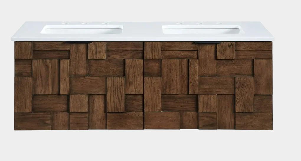 Meuble-lavabo mural pour salle de bain avec lavabo inclus