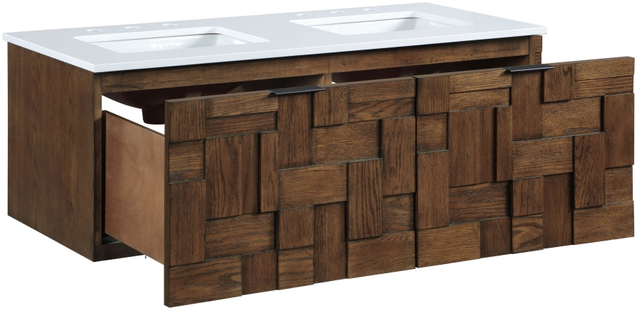 Meuble-lavabo mural pour salle de bain avec lavabo inclus