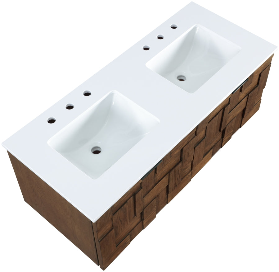 Meuble-lavabo mural pour salle de bain avec lavabo inclus