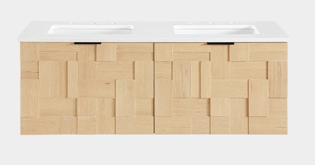 Meuble-lavabo mural pour salle de bain avec lavabo inclus