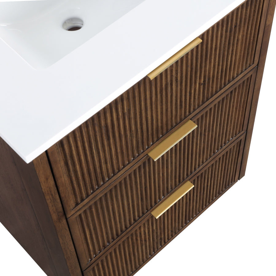Meuble-lavabo mural pour salle de bain avec lavabo inclus