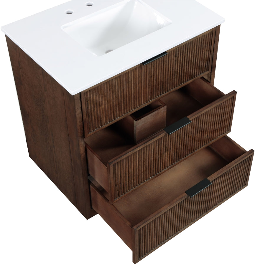 Meuble-lavabo mural pour salle de bain avec lavabo inclus