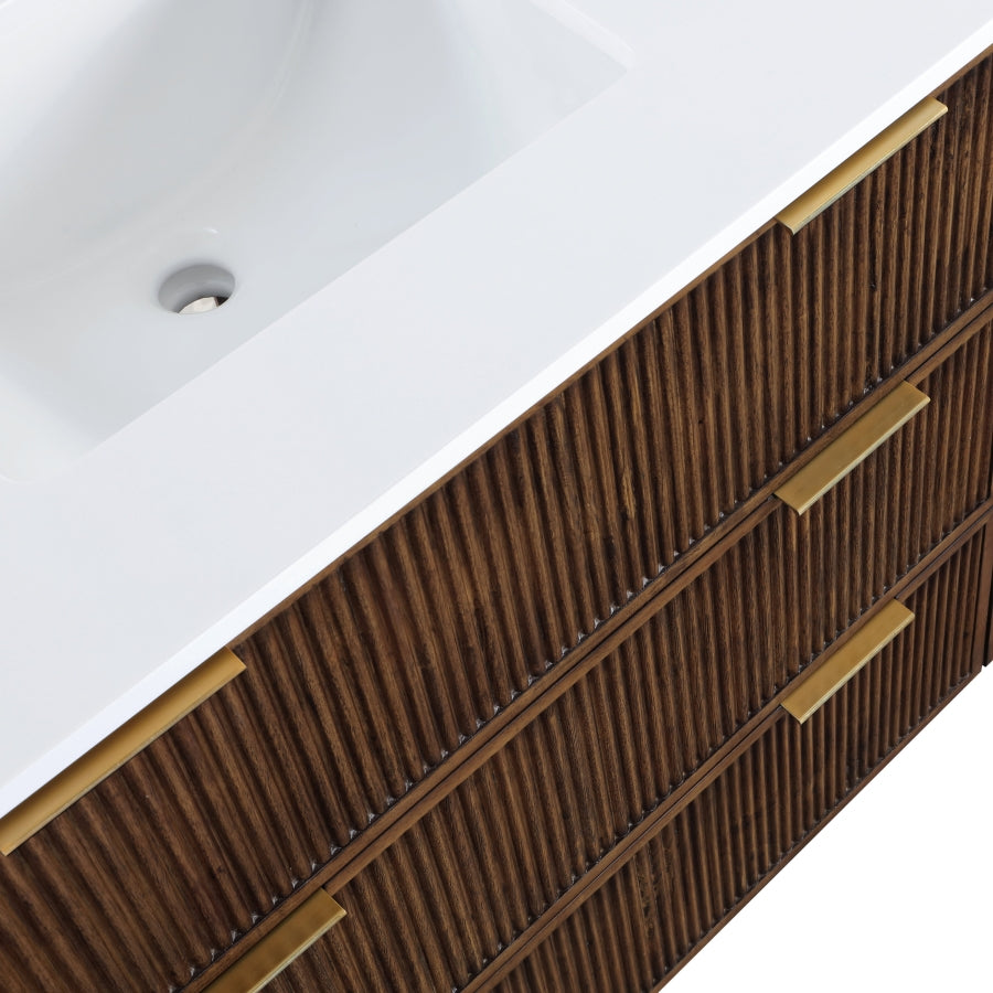 Meuble-lavabo mural pour salle de bain avec lavabo inclus