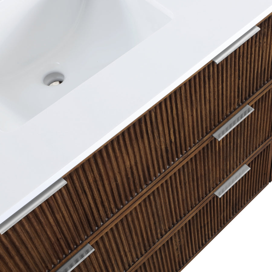 Meuble-lavabo mural pour salle de bain avec lavabo inclus