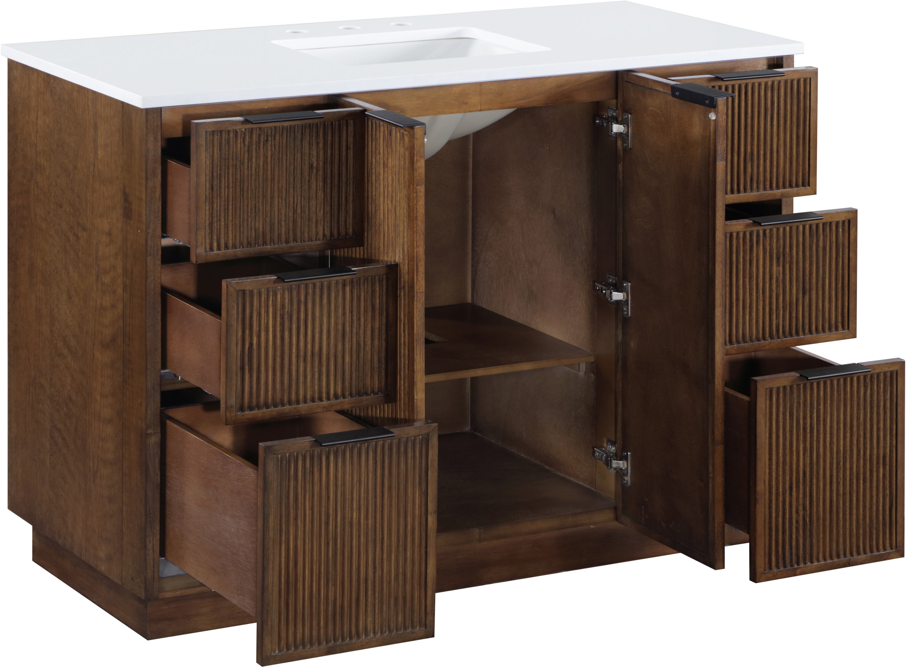 Meuble-lavabo mural pour salle de bain avec lavabo inclus