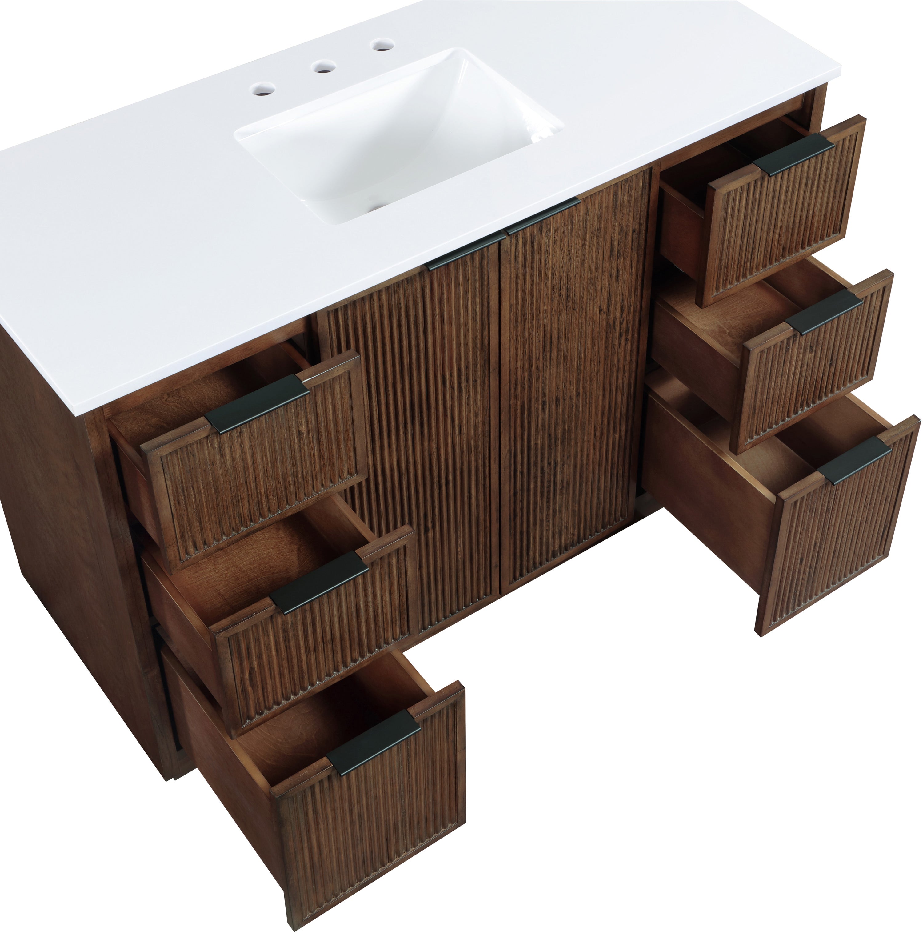 Meuble-lavabo mural pour salle de bain avec lavabo inclus