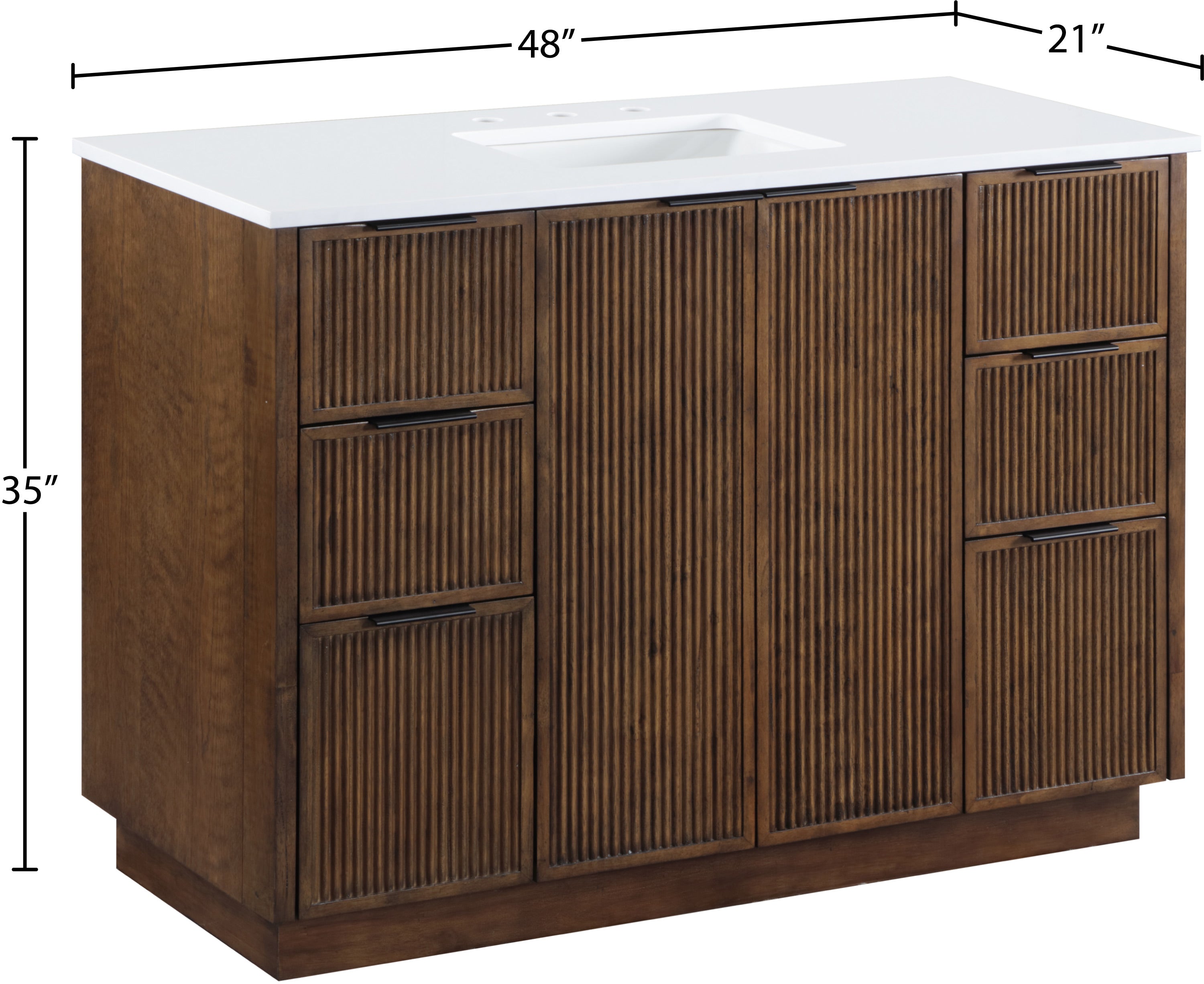 Meuble-lavabo mural pour salle de bain avec lavabo inclus