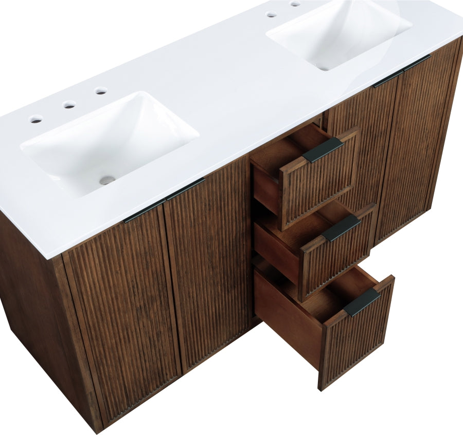 Meuble-lavabo mural pour salle de bain avec lavabo inclus