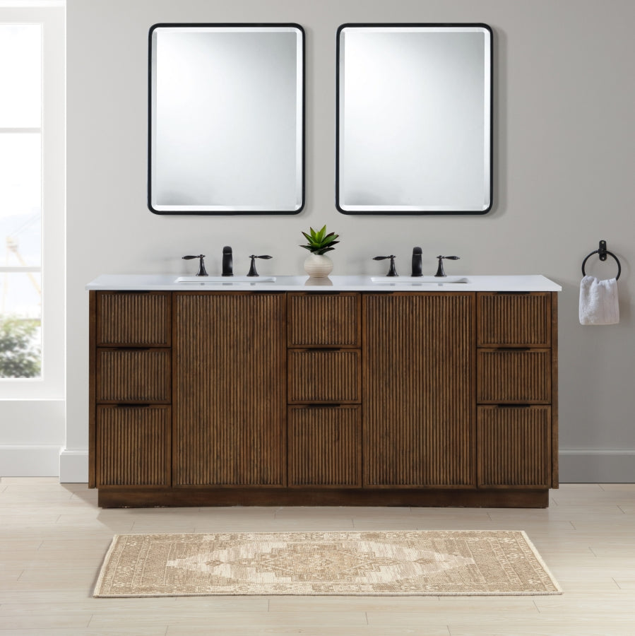 Meuble-lavabo mural pour salle de bain avec lavabo inclus
