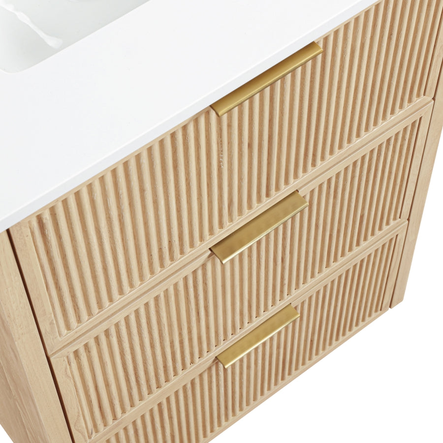 Meuble-lavabo mural pour salle de bain avec lavabo inclus